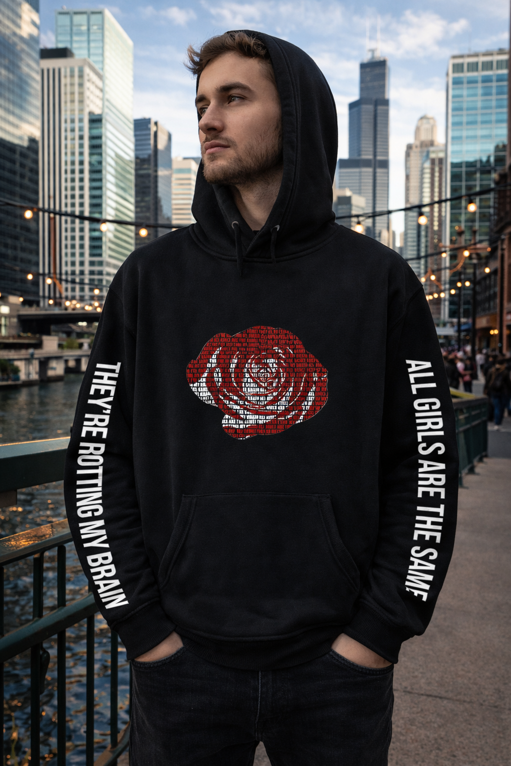 Juice Wrld Printed Fashionable Loose Men's And Women's Hooded Sweater