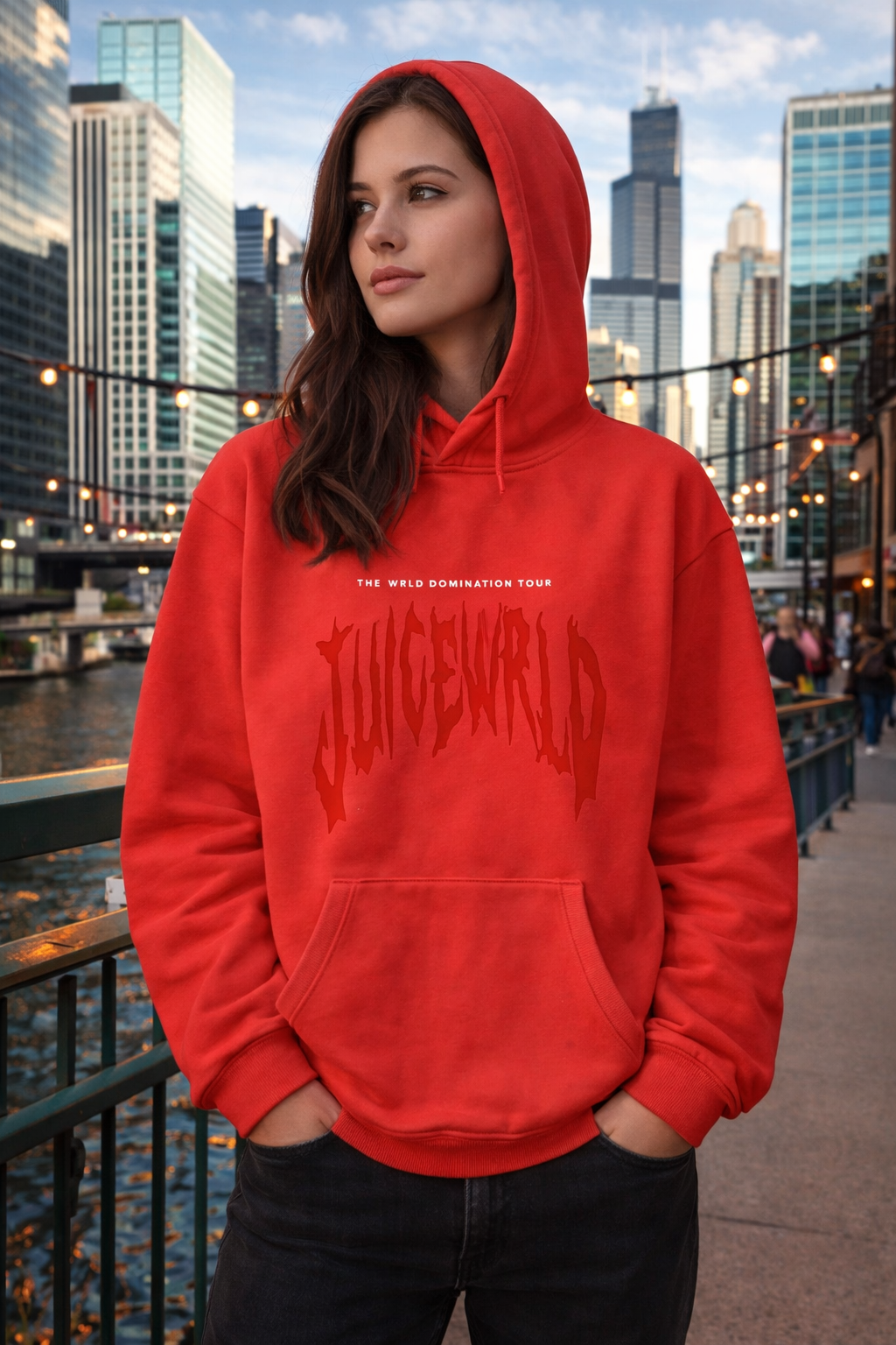 Juice Wrld Printed Fashionable Loose Men's And Women's Hooded Sweater