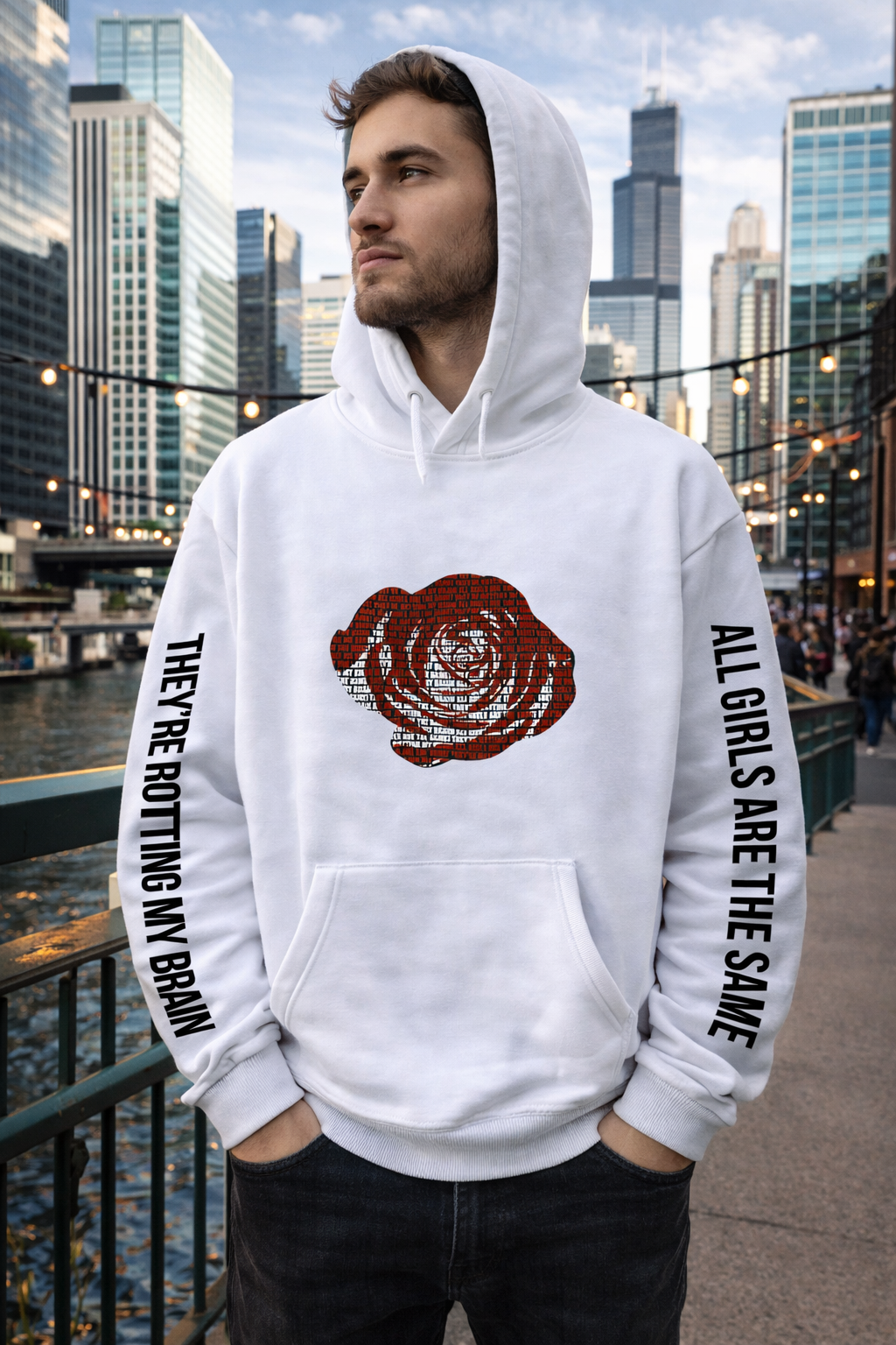 Juice Wrld Printed Fashionable Loose Men's And Women's Hooded Sweater