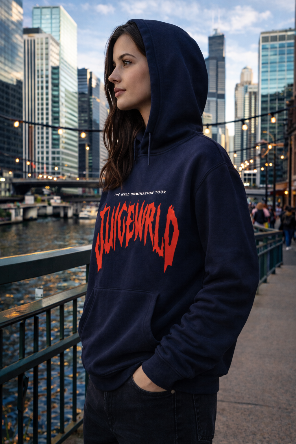 Juice Wrld Printed Fashionable Loose Men's And Women's Hooded Sweater