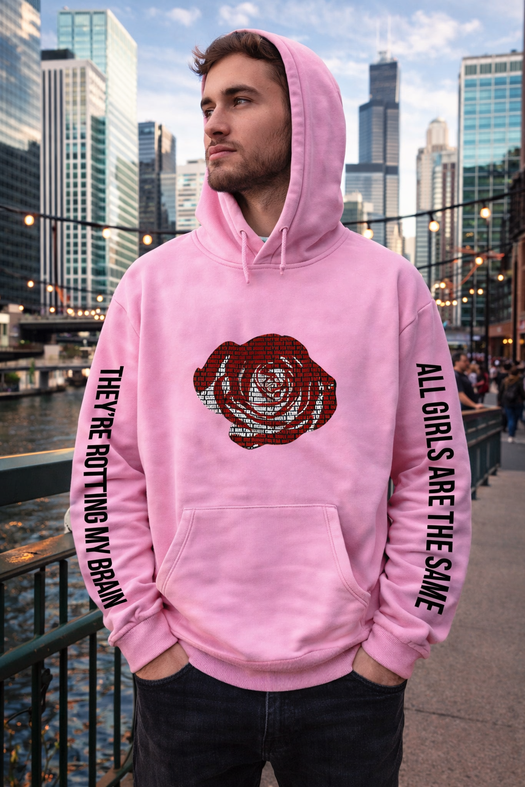 Juice Wrld Printed Fashionable Loose Men's And Women's Hooded Sweater