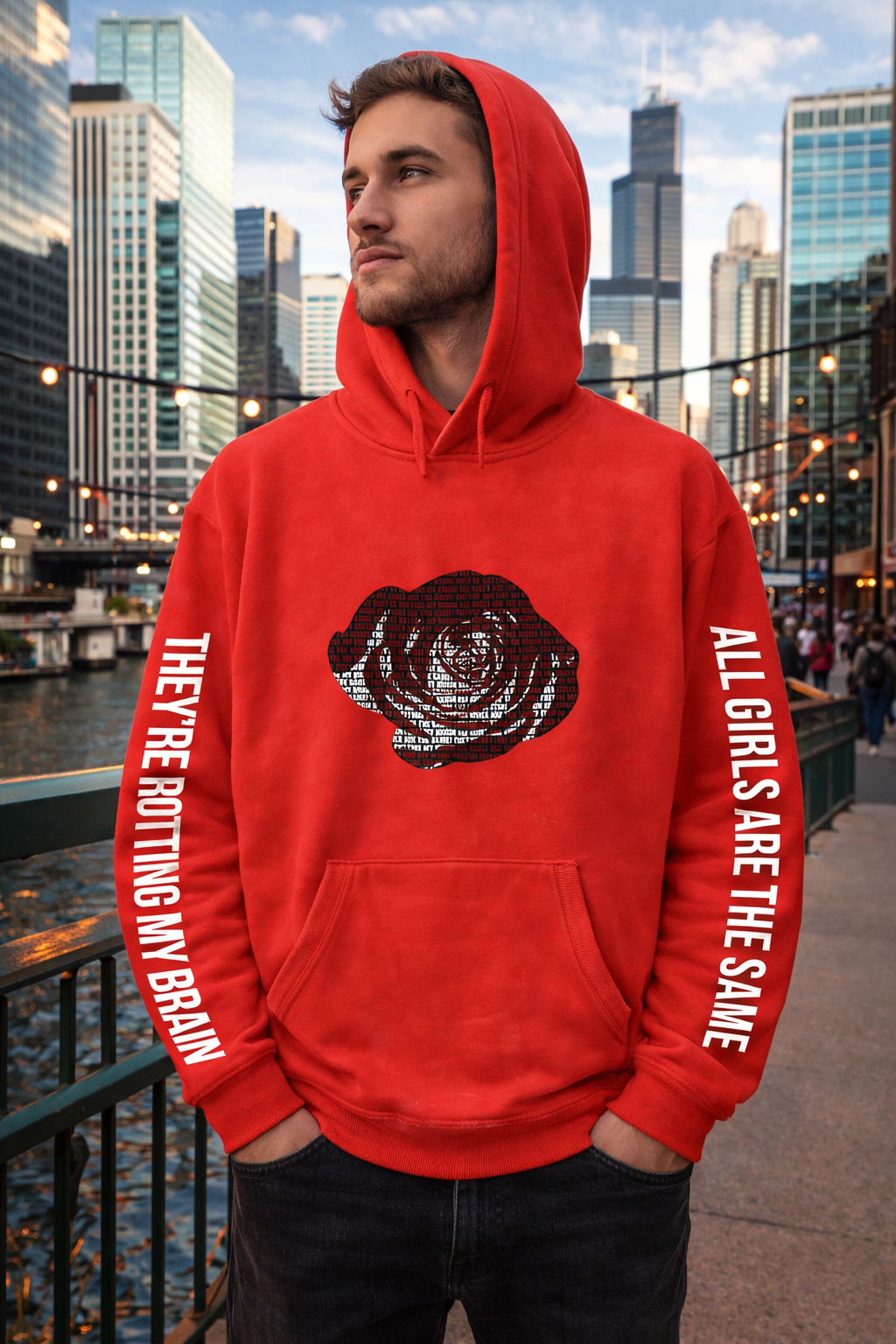 Juice Wrld Printed Fashionable Loose Men's And Women's Hooded Sweater